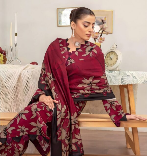 Sapphire 3Pc Bana Doriya Lawn Collection Design # 1 - Image 2