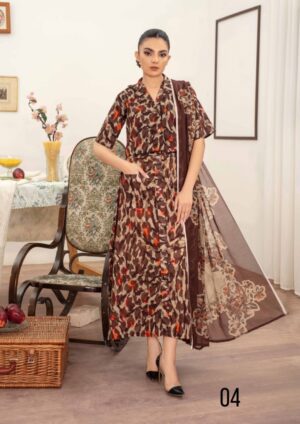 Sapphire 3Pc Bana Doriya Lawn Collection Design # 4