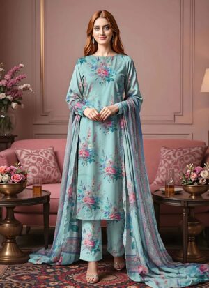 Saya 3Pc Bana Doriya Lawn Collection Design # 8