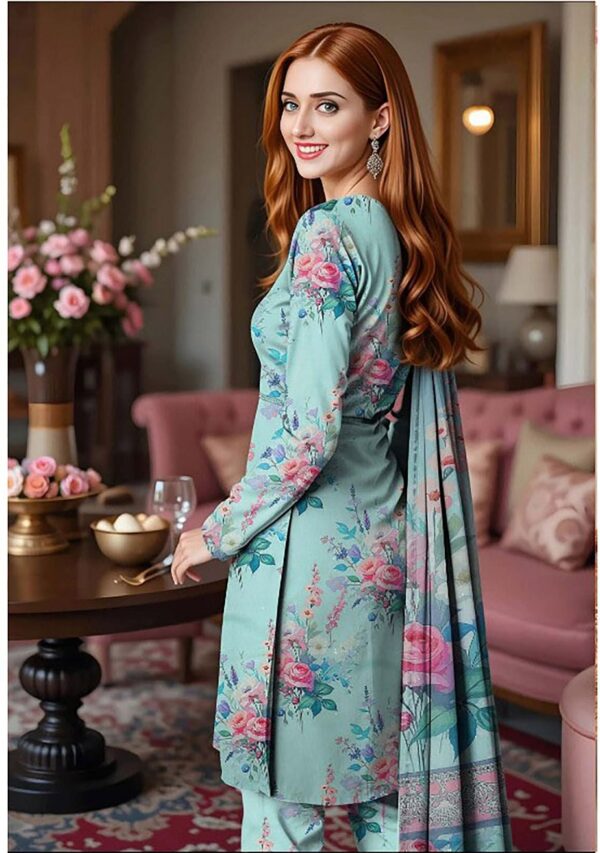 Saya 3Pc Bana Doriya Lawn Collection Design # 8 - Image 3