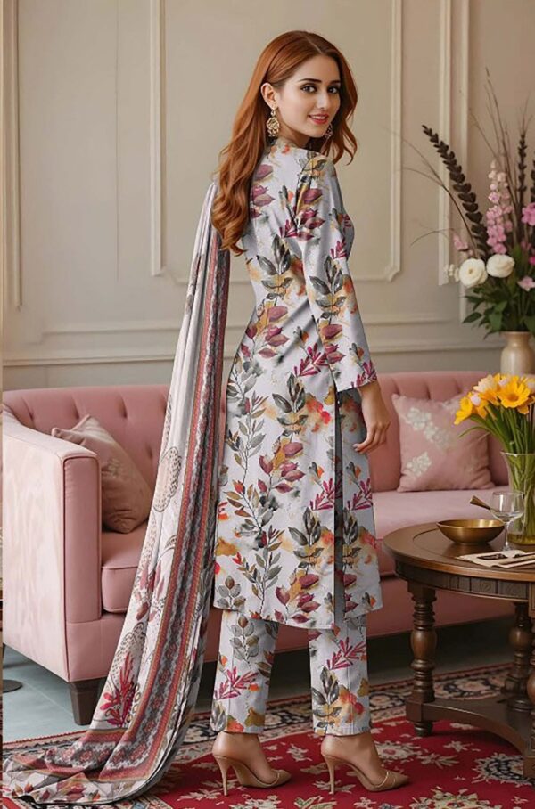 Saya 3Pc Bana Doriya Lawn Collection Design # 7 - Image 3