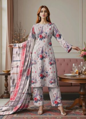 Saya 3Pc Bana Doriya Lawn Collection Design # 6