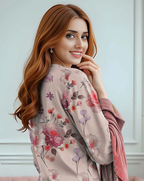 Saya 3Pc Bana Doriya Lawn Collection Design # 5 - Image 3