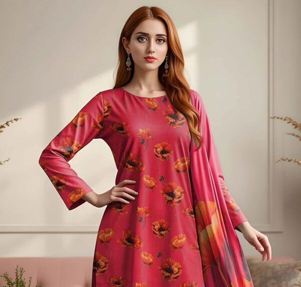 Saya 3Pc Bana Doriya Lawn Collection Design # 4 - Image 2